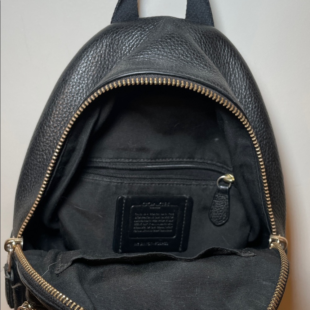 Coach Black Leather Backpack - Picture 6 of 11